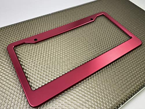 Special Edition Anodized Aluminum CAR License Plate Frame - Dark Pink - color: Dark Pink