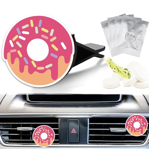 Cute Car Air Freshener Clips Doughnut Car Vent Clip Donut Cars Scents Cologne Air Conditioner Clip Auto Vent Interior Decoration Cars Accessories Doughnuts Loves Gifts for Women Men - color: Doughnut