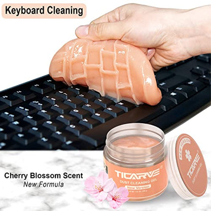TICARVE Cleaning Gel for Car Detail Putty Car Vent Cleaner Putty Gel Detail Auto Tools Car Interior Cleaner Cleaning Mud for Car and Keyboard Cleaner Slime 2024 Upgrade - size: Orange 1Boxed