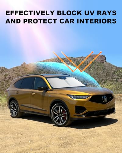 2026 Upgrade Front Windshield Sunshade fit for Acura MDX 2021-2025 2026 Reflector Foldable Car Shade Automotive Windshield Sunshades for Acura MDX Windshield Sun Shade |Keeps Your Vehicle Cool| - size: For Acura MDX 21-26