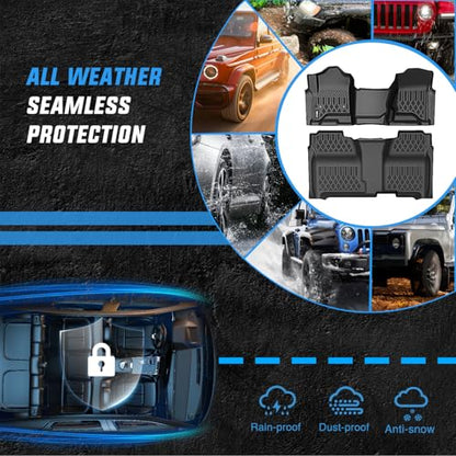 Nilight TPE Floor Mats for Chevy Silverado GMC Sierra 1500 Crew Cab 2014-2018, Chevrolet Silverado Sierra 2500HD 3500HD 2015 2016 2017 2018 2019 All Weather Custom Fit Heavy Duty Floor Liners - color: 2014-2018 Silverado GMC Sierra|Crew Cab|Bench Seat