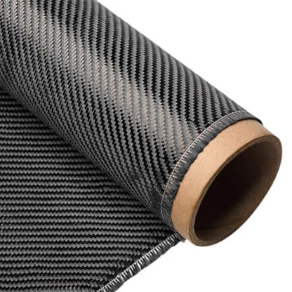 4.2ft x12in Carbon Fiber Fabric Roll – 3K Twill Weave, 200gsm Black Carbon Fiber Cloth for Reinforcement, Auto DIY, Marine & RC Projects