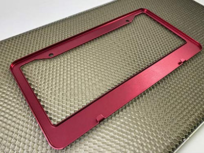 Special Edition Anodized Aluminum CAR License Plate Frame - Dark Pink - color: Dark Pink
