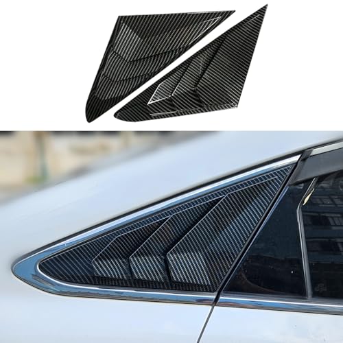 Rifoda for Sonata Window Louvers Air Vent Scoop Shades Cover Blinds Fit for Hyundai Sonata 2015 2016 2017 2018 2019 Rear Side Window Louvers Decoration Trims ABS Material 2PCS (Carbon Fiber) - color: Carbon Fiber, size: For Sonata 2015-2019