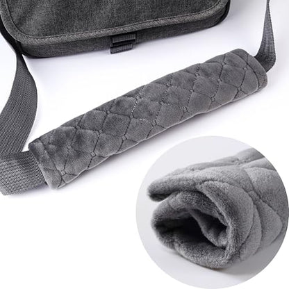 Amooca Soft Automotive Seat Belt Cover Seatbelt Shoulder Pad Neck Protector Cushions Universal Fit SUV Trucks Backpack 2 PCS Dark Grey 10.2in - color: Dark Grey, size: 10.2in-2pc