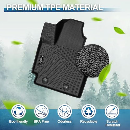 PELEUS Floor Mats for Kia Soul 2014-2019 (Not for Hybrid), Custom Fit All-Weather TPE Floor Liners with Cargo Mat & Backrest Protectors, 6PCS Heavy Duty Full Set Interior Accessories, Black - style: For Kia Soul 2014-2019