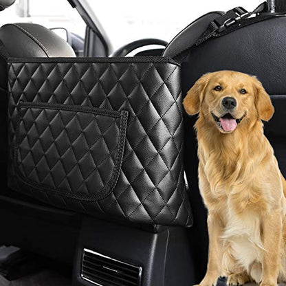 Bark Lover Car Handbag Holder, Seat Back Organizer, Barrier of Backseat Pet Kids, Purse Storage & Pocket, Car Accessories, Mesh Handbag Holder - style: Extra Space