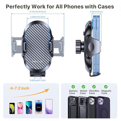 Miracase 2025 Upgraded Universal Cup Phone Holder for Car, [Rotatable & Adjustable] Long Neck Car Cup Holder Phone Mount Compatible with iPhone, Samsung, Google & More Smartphones - style: Upgraded Long Neck