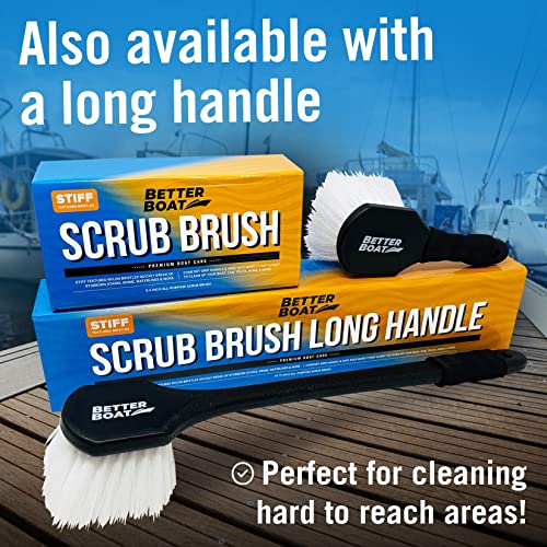 Stiff Hand Scrub Brush, Short Handle Heavy Duty Tire and Wheel Cleaning Tool, Outdoor Boat Scrubber with Handle, Carpet Cleaner, All-Purpose Cleaning Brush - style: Short Handle