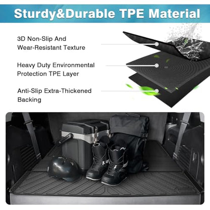 Mixsuper Cargo Liner for Tahoe/GMC Yukon 2015-2020 (Non XL), Trunk Mat for Tahoe Accessories All Weather Cargo Mat Rear Trunk Liner Black 3PCS - size: Fit for Tahoe/Yukon 2015-2020