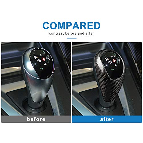 AIRSPEED Gear Shift Knob Cover Interior Trim for BMW M2 F87 M3 F80 M4 F82 M5 F83 F10 F12 F13 X5M F85 X6M F86 Accessories, Carbon Fiber - style: Style A