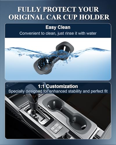 BIBIBO for New 2026 Subaru Outback Cup Holder 2026 Subaru Outback(Premium,Limited,Touring,Wilderness,Limited XT,Touring XT) Silicone Cup Holder Insert Organizer - color: Black-Cup Holder