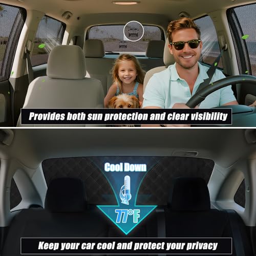 ZATOTOO Car Window Shades for Toyota 4Runner 2017-2024 Sun Shade for Side Window & Rear Windshield Double Layer for Privacy Protection UV Heat Insulation for Camping Nap Parking(No Front Windshield) - size: 4runner-(17-24)
