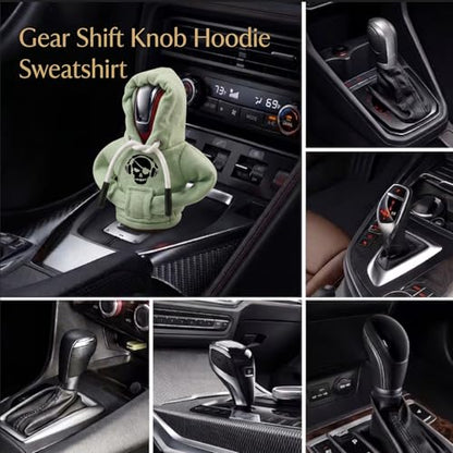 Bow Gear Shift Hoodie,Universal Car Shift Knob Cover,Aesthetic Manual Automatic Stick Shifter Cover Mini Hoodie,Cute Bow Car Accessories Interior Bows Gifts for Drivers Women Men - color: Bow