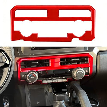 8" Display Model for Toyota Tacoma 2024 2025 2026 and 4Runner 2025 2026 Interior Accessories Center Consoles Dashboard Air Vent Frame Cover Trim (Dark Red) - color: Dark Red