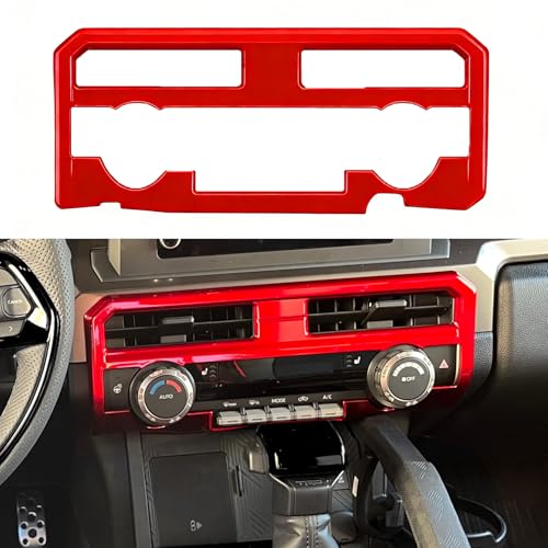 8" Display Model for Toyota Tacoma 2024 2025 2026 and 4Runner 2025 2026 Interior Accessories Center Consoles Dashboard Air Vent Frame Cover Trim (Dark Red) - color: Dark Red