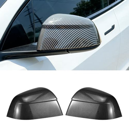 MAXDOM Side Mirror Cap Compatible with Tesla 2025+ Model Y Juniper (Gloss Carbon Pattern, Model Y Juniper 2025+) - color: Gloss Carbon Pattern