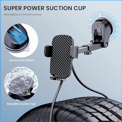 TICILFO Car Phone Holder [Military-Grade Suction] Phone Stand for Car [Super Stable] Automobile Car Mount for iPhone Universal Accessories Air Vent Dashboard Windshield Mount Fit Vehicle Accessories - style: Modle-A