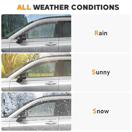 Shatterproof Taped-On Window Deflectors for 2019-2025 Chevrolet (Chevy) Silverado GMC Sierra 1500 2500HD 3500HD Crew Cab, Rain Guards, Window Visors for Cars, Vent Deflector, 4pcs - size: For Silverado 1500 19-25 Crew Cab