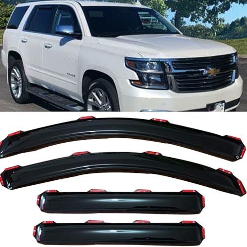 in-Channel Window Visors Rain Guards for Chevrolet Tahoe & GMC Yukon & Cadillac Escalade 2015-2020,Side Wind Deflectors Vent Guard Shade Sun Rain Snow Smoke 194531,Car Accessories 4-Pieces Set - size: 2015-2020 Tahoe/Yukon/Cadillac Escalade
