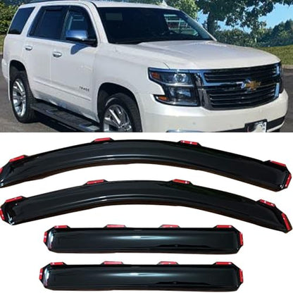 in-Channel Window Visors Rain Guards for Chevrolet Tahoe & GMC Yukon & Cadillac Escalade 2015-2020,Side Wind Deflectors Vent Guard Shade Sun Rain Snow Smoke 194531,Car Accessories 4-Pieces Set - size: 2015-2020 Tahoe/Yukon/Cadillac Escalade