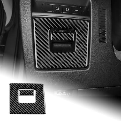 AIRSPEED Carbon Fiber for Mazda 3 Axela 2019-2025 Center Console Driver Side Storage Box Panel Cover Interior Trim Accessory, Black - color: Driver Side Storage Box Panel