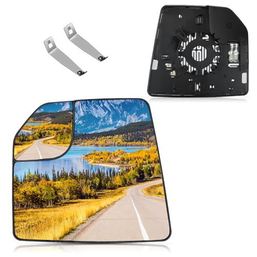 BDFHYK Mirror Glass Compatible with F150 2015-2020 Blind Spot Side View Exterior Mirror w backing plate, FL3Z17K707L, Heated (Left Side) - size: Left Driver Side, style: 2015-2020 F-150