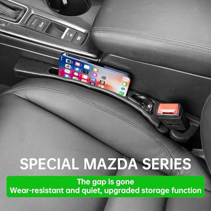 Car Seat Gap Filler Storage Bag for Mazda 2024 2025 CX5 CX-5 CX30 CX-30 CX50 CX-50 2013-2023 CX9 CX-9 CX3 CX7 CX-7 Truck Console Accessories Side Plug Strip Prevent Phone Keys from Falling