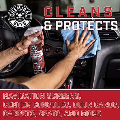 Chemical Guys Total Interior Cleaner & Protectant - Black Cherry, Car Cleaning Spray, Cleans and Protects Leather, Vinyl, Plastic, Rubber, and Glass, Safe for Trucks, SUVs, Jeeps, RVs & More - 16 oz - size: 16 Fl Oz (Pack of 1), style: Black Cherry