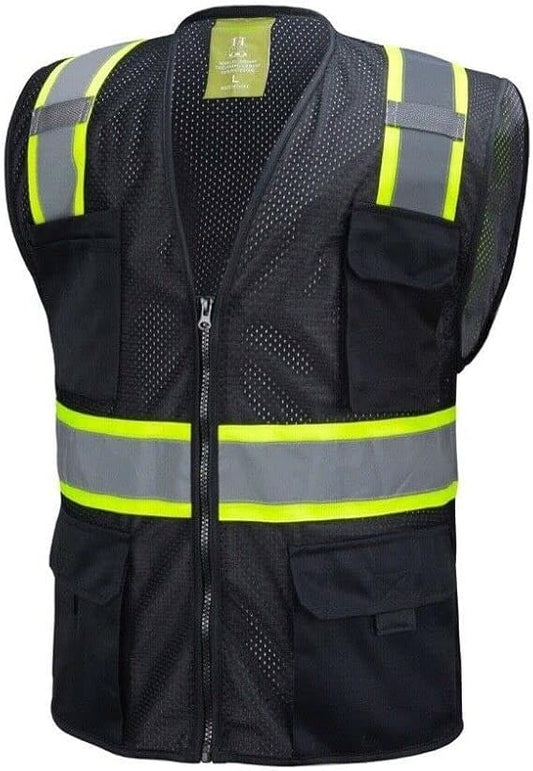 California Tools Two Tones Safety Vest, With Multi-Pockets Tool - size: X-Large