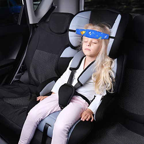 HESTYA 2 Pcs Carseat Head Support Toddler, Stroller Seat Headrest for Sleeping Traveling, Neck Relief Headband Strap for Kids Children Toddler Infant(Space) - color: Space