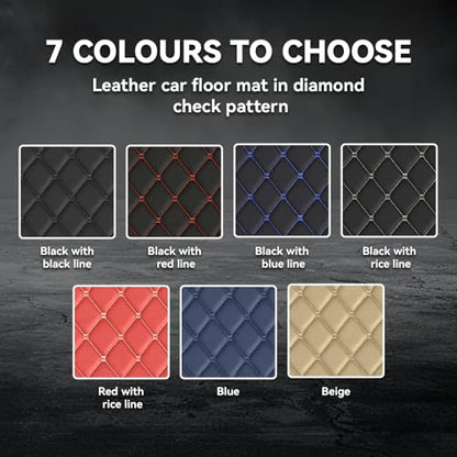 Car Floor Mats Fit for Nissan Kicks 2022-2025 All Weather Durability Leather Car Floor Mats, Skidproof Pedal, Waterproof, Wear-reistant(Black) - color: Black