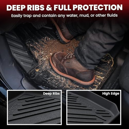LASFIT Floor Mats for Nissan Versa 2020-2025, Custom Fit All Weather Protection Durable TPE Floor Liners for Nissan Versa S/SR/SV 2025 2024 2023 2022 2021 2020 1st & 2nd Row Car Mats, Black - size: 1)For Nissan Versa | 2020-2025