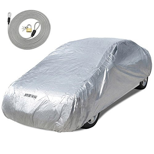Motor Trend All Season WeatherWear 1-Poly Layer Snow proof, Water Resistant Car Cover Size L - Fits up to 190" - CC-543+LOCK - size: Large