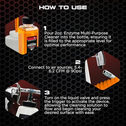 Tornador Z-010 Classic Car Cleaning Gun Includes 32oz Reservoir | Cleans & Dries Fast with Low Noise and Wear | Perfect for Interior & Exterior Detailing - size: Z-010