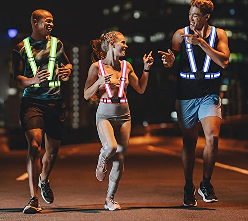 High Visibility Reflective Vest Safety Vest Running Reflective Gear Adjustable Reflective Vest for Walking,Jogging,Hiking,Night Cycling - color: Orange