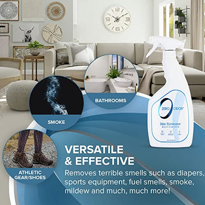 Zero Odor - Multi-Purpose Strong Odor Eliminator for Home, Office, Car, Bathroom, Hotel, Room Deodorizer, and Odor Neutralizer, 22Oz - size: 22 Fl Oz (Pack of 1)