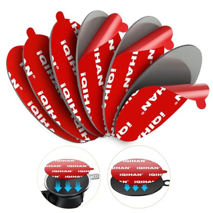 Extra Strong Adhesive Sticker Pads for Car Phone Mounts - 6pcs Double-Sided Very High Bond Circle Tape, 80mm (3.15") Round Sticky Replacement for Suction Cup Itmes Car Dashboard Dash Camera GPS