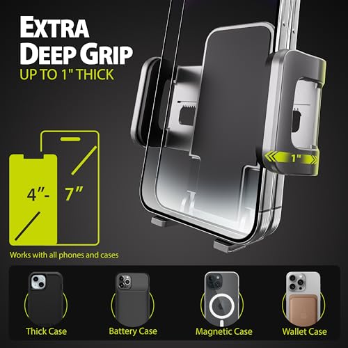 Bracketron TripGrip Universal Phone Holder for Car Cup Holder Mount - 360 Degree Rotation, Swivel Gooseneck, Expandable Base Cell Phone Cup Holder Insert - Smartphone Cradle Stand - style: Cup Holder Mount