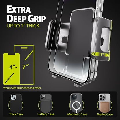 Bracketron TripGrip Universal Phone Holder for Car Cup Holder Mount - 360 Degree Rotation, Swivel Gooseneck, Expandable Base Cell Phone Cup Holder Insert - Smartphone Cradle Stand - style: Cup Holder Mount