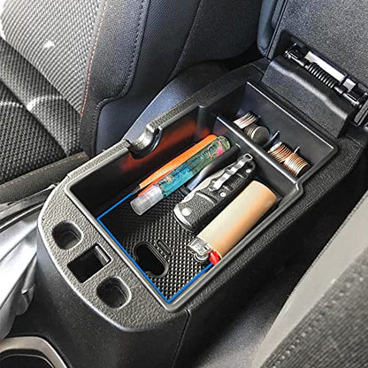 EDBETOS Center Console Organizer Tray Compatible with Jeep Renegade Accessories 2015-2019 2020 2021 2022 2023 Armrest Glove Box Secondary Storage (Blue Line) - color: Blue Line