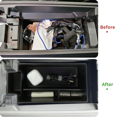Zxiaochun Center Console Organizer Tray Compatible with Nissan Rogue 2021 2022 2023 2024 2025 2026 Accessories, Armrest Storage Box Insert Tray ABS Material (2PCS) - size: 2PCS Center Console Tray