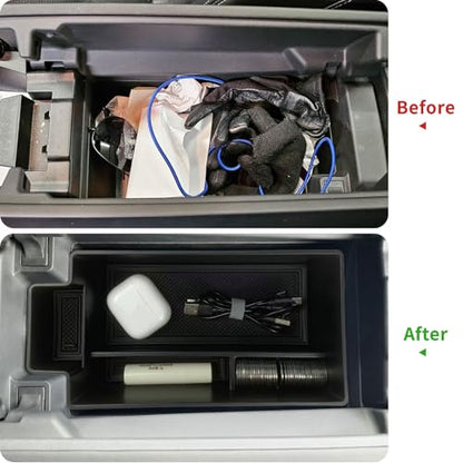 Zxiaochun Center Console Organizer Tray Compatible with Nissan Rogue 2021 2022 2023 2024 2025 2026 Accessories, Armrest Storage Box Insert Tray ABS Material (2PCS) - size: 2PCS Center Console Tray
