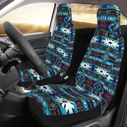 Front Seat Covers for Cars Boho Bohemian Bucket Seat Cover Aztec Saddle Blanket Universal Fit Car Seat Cover Non-Slip Auto Seat Dog Kid Protector Cloth Seats Cushion Van Truck SUV, Western - color: Aztec
