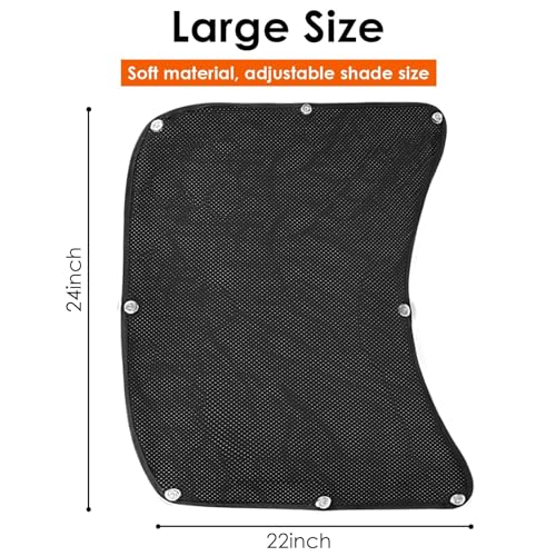 Side Window Sun Shade for Semi Truck, 22×24 inch Large Car Window Shades for Freightliner Volvo VNL International Trucks - Semi Truck Accessories, Easy Install, Interior UV Protection