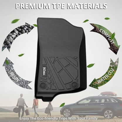 KARPAL Floor Mats Trunk Liner fit for 2018-2025 Jeep Wrangler JL Unlimited 4 Door (Not for JK/4XE), Front & 2nd Row, TPE All Weather Protection Custom Fit Car Mats (Sahara, Rubicon, Willys, Sports) - style: 2018-2025 | For Jeep JLU | Full Set