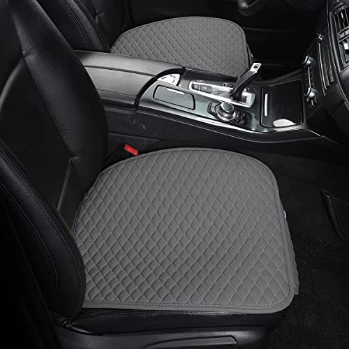 West Llama Pu Leather Car Seat Bottom Covers Protectors Include 1 Pair Front Driver Seat Pad Mat and 1 Rear Bench Cover Universal Fit 90% Vehicles,Gray - color: A-Gray, size: Universal Fit - Full Set