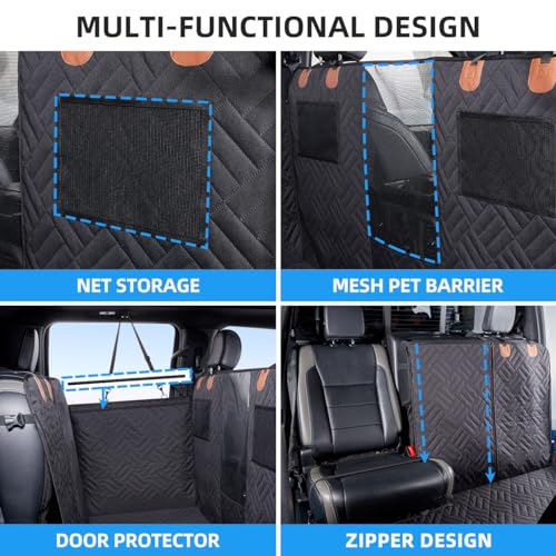 ABE Truck Floor Cover for Dogs,Dog Car Seat Cover for Back Seat,Seat Covers for Trucks,Dog Hammock for Truck,Back Seat Pet Cover for Dogs,Seat Cover for Truck F150/RAM1500/Silverado