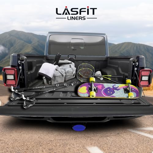 LASFIT Tailgate Mat for Jeep Gladiator 2020-2026, All Weather TPE Tailgate Protector Liner Replacement Accessories Tailgate Cover - style: Gladiator 2020-2026 Tailgate Mat
