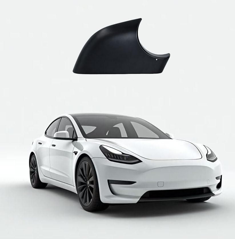 fit For Tesla Model 3 Front Wing Mirror Cover Holder Lower Tray 2017-2025，Black Right Passenger Side Mirror Bottom Cover Replacement for Tesla Model 3 Wing Repair(right） - size: Model 3 Right Side Black